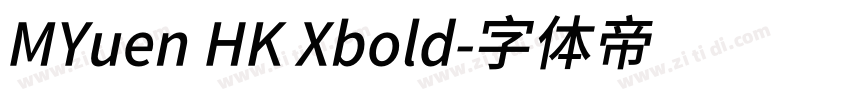 MYuen HK Xbold字体转换